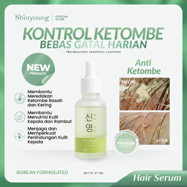 Shinyoung Hair Serum Anti Ketombe dengan Triple Ferment & Piroctone Olamine 100ml